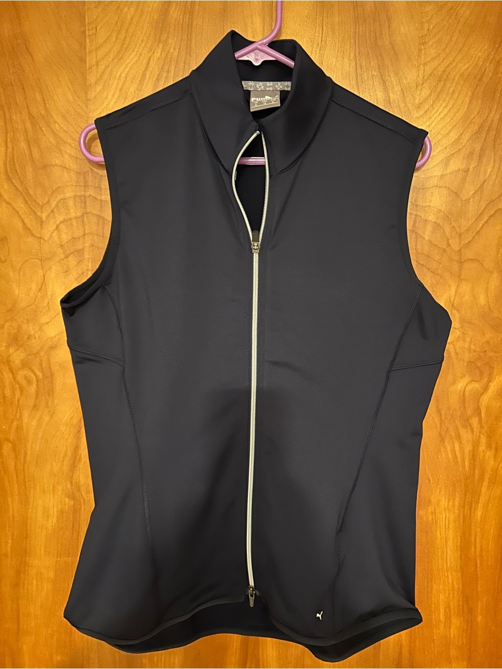 Puma Navy Blue Sleeveless Zip-Front Vest